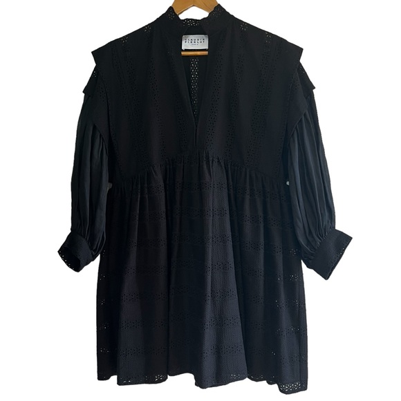 Claudie Pierlot Russe Puff-sleeve cotton mini dress like new condition - Picture 6 of 16